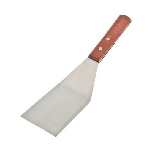 Magnum WTHD-6 6.5" Stainless Steel Solid Hamburger Turner with Wood Handle - Nella Online