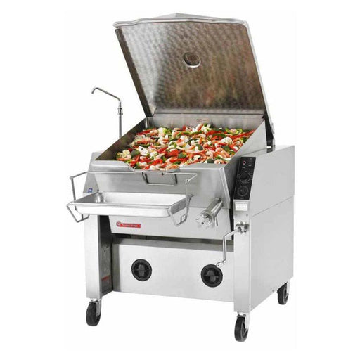 Market Forge 30P-STEM 30 Gallon Electric Tilting Skillet with Closed Base - 240V - Nella Online