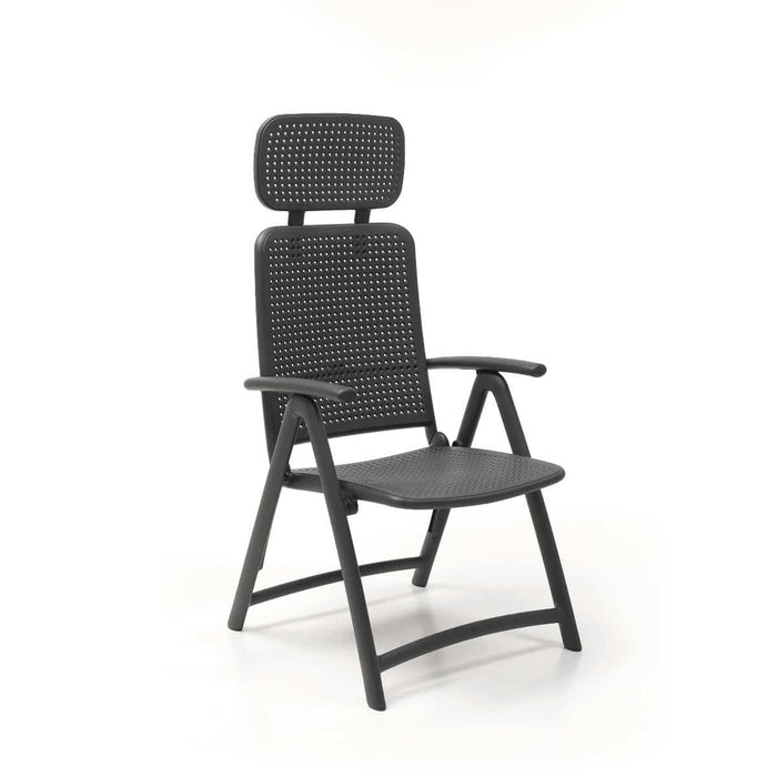 Nardi Aquamarina Foldable Reclining Anthracite Arm Chair - Nella Online