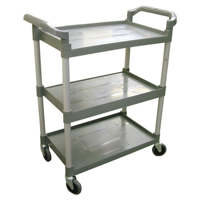 Nella 32" x 16" x 40" Grey Bus Cart with 3 Shelves - 18306