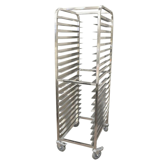 Nella 20-Tier Stainless Steel Pan Rack / Bun Tray Rack with Curved Top - 23857