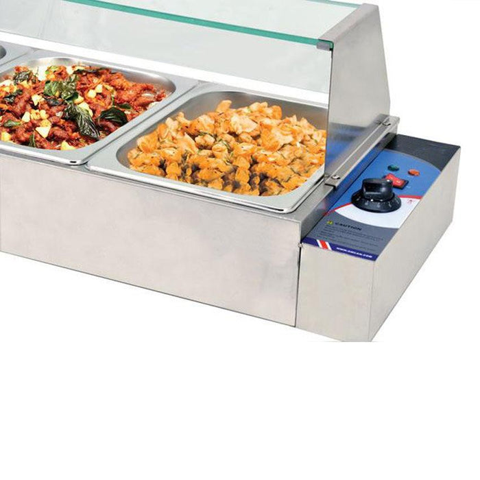 Nella 46" Bain Marie with 4 Half-Size Pans - 42157
