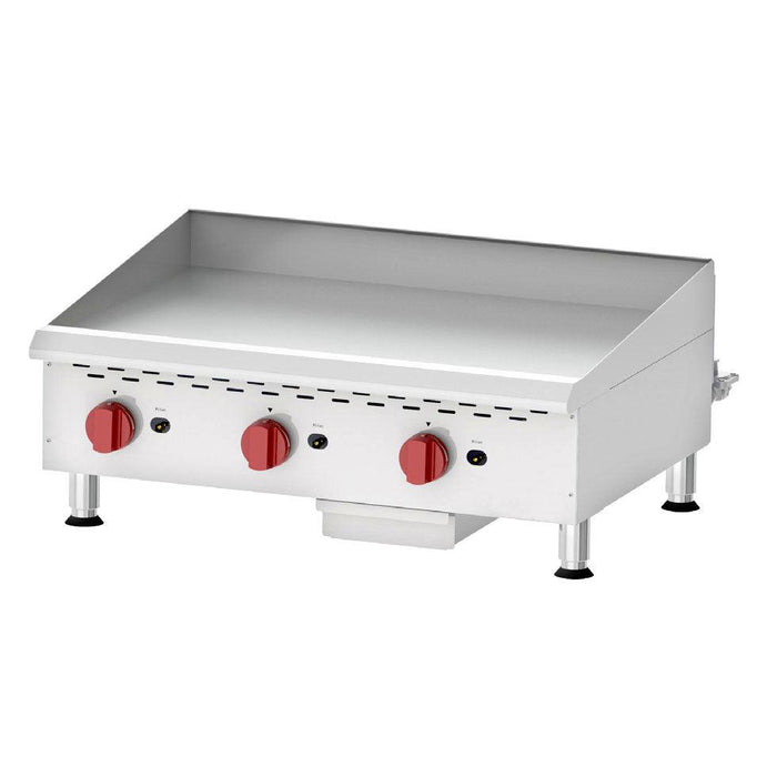 Nella 36" Countertop Stainless Steel 3-Burner Gas Griddle With Manual Control - 90,000 BTU - G36M