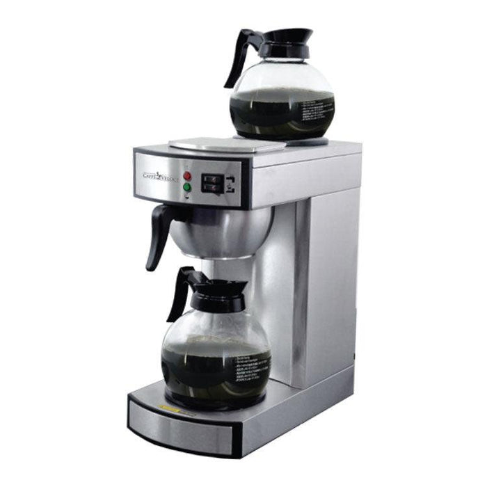 Nella Stainless Steel Coffee Maker with 2 Glass Decanters - 44313