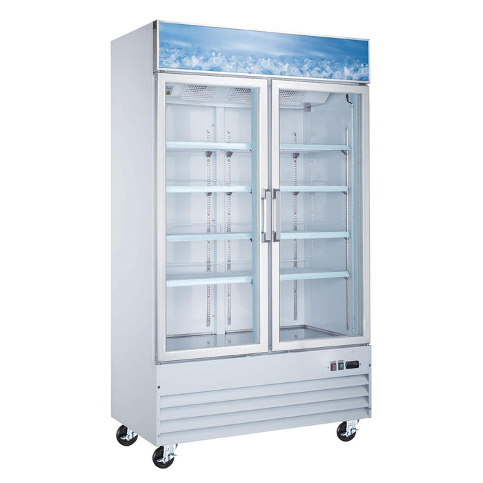 Nella 49” Glass Merchandising Freezer with 2 Doors