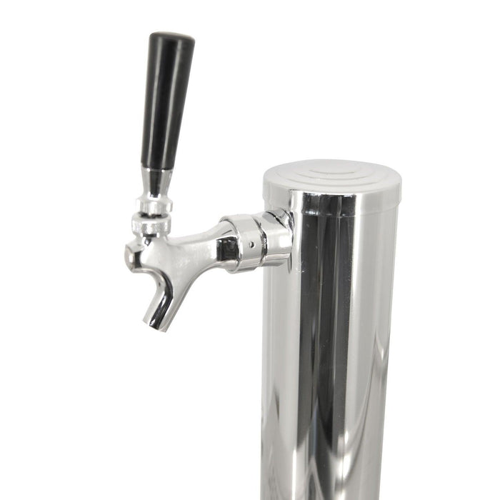 Nella 59” 2-Keg Solid Black Beer Dispenser With 1 Tap - 50067