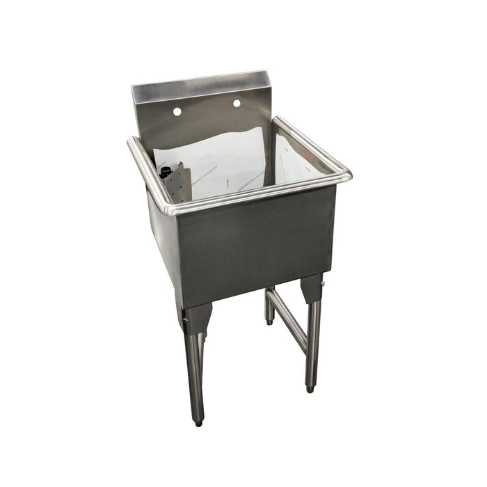 Nella 24” x 24" x 13.5" Heavy-Duty Stainless Steel One Compartment Sink - S2424