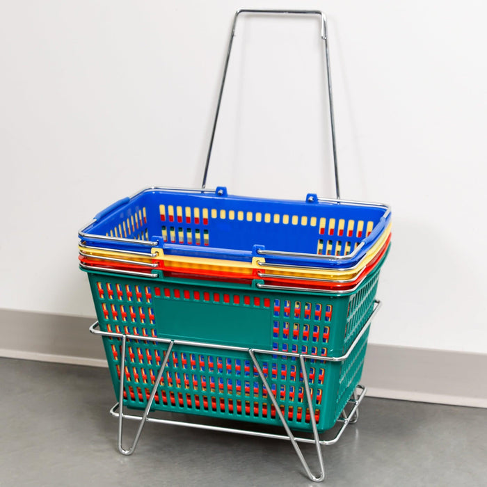 Nella 18.75" x 11.5" Blue Plastic Grocery Shopping Basket - 13023 - Nella Online