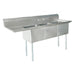 Nella 18" x 18" x 11" Three Tub Sink with Corner Drain and Left Drain Board - 22115 - Nella Online