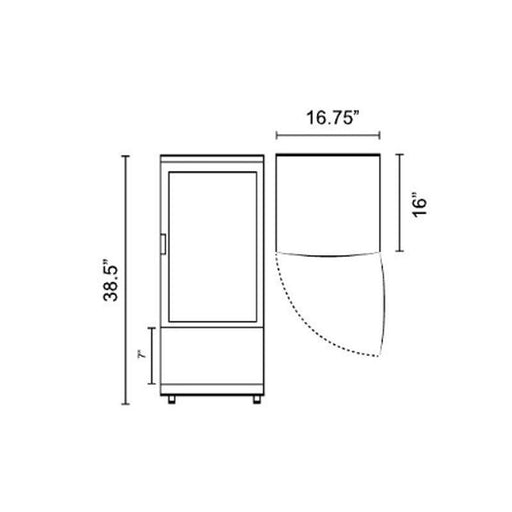 Nella 17" Countertop Four Sided Glass Refrigerated Showcase - 2.8 Cu. Ft. - 25826 - Nella Online