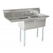 Nella 18" x 18" x 11" Two Tub Sink with Centre Drain and Left Drain Board - 43768 - Nella Online