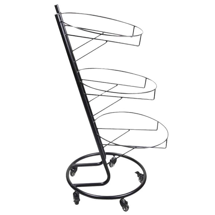 3-Tier Black Display Stand with 5 Wheels - 44294 - Nella Online