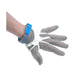 Five Finger Stainless Steel Mesh Glove With Blue Silicone Strap Large - 44350 - Nella Online