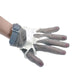 5 Finger Stainless Steel Mesh Glove with Gray Silicone Strap – Extra Small - Nella Online