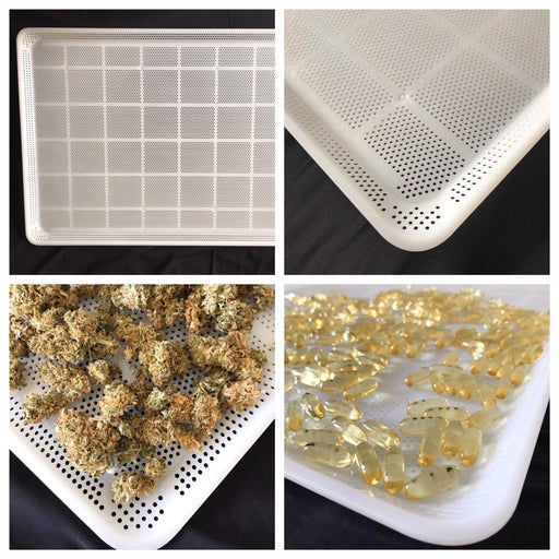 Nella 18" x 26" Fully Perforated Cannabis Tray - Gray - TR-1826-G - Nella Online