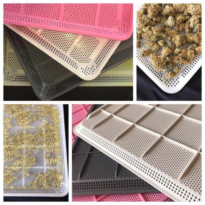 Nella 18" x 26" Fully Perforated Cannabis Tray - Gray - TR-1826-G - Nella Online