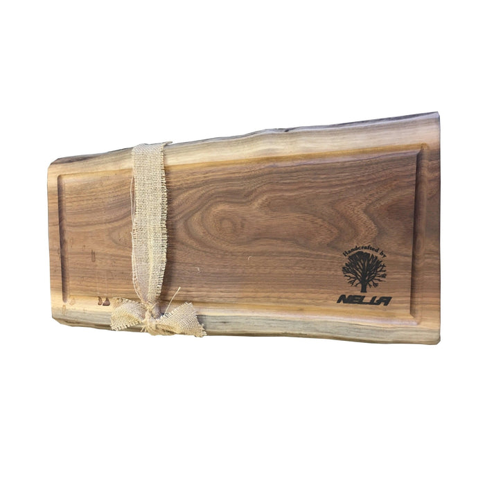 Nella 10” x 18" Handcrafted Walnut Charcuterie / Steak Board