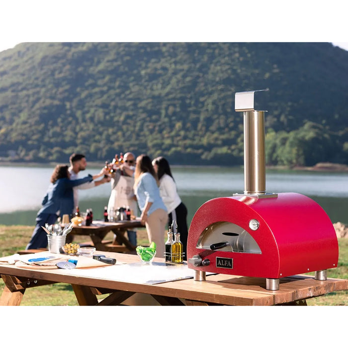 Alfa Moderno Liquid Propane Red Portable Pizza Oven - FXMD-PT-GROA-U