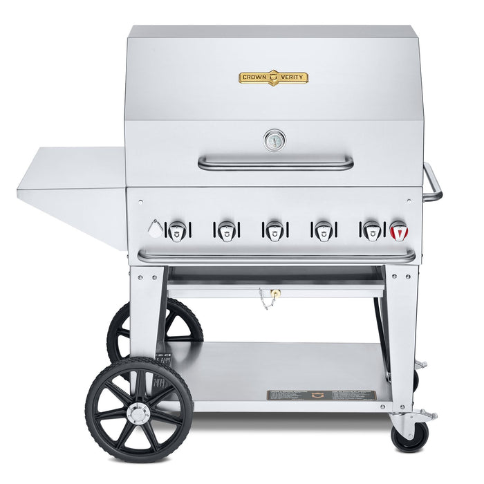 Crown Verity CV-MCB-36PKG-NG 36" Mobile BBQ Grill Package - Natural Gas