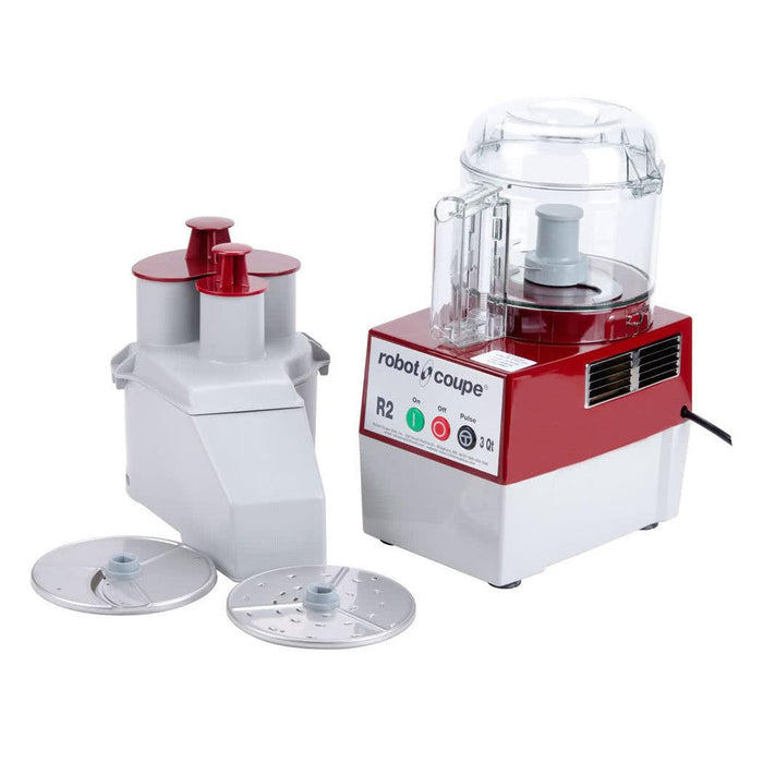 Robot Coupe R2N CLR 3 Qt. Clear Bowl Single Speed Combination Processor - 1 Hp / 120V