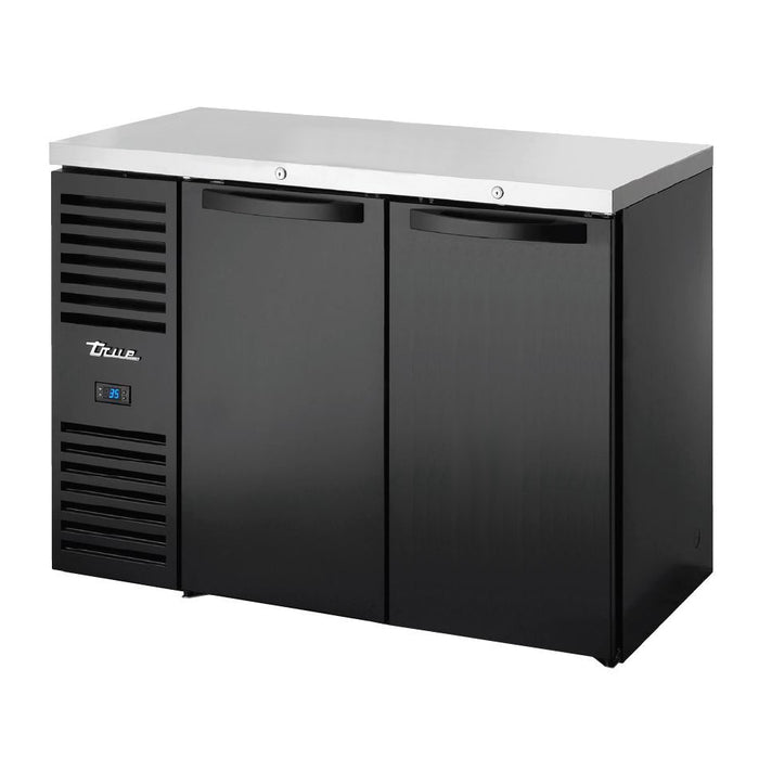 True TBR48-RISZ1-L-B-SS-1 48" Solid 2-Door Single Zone Back Bar Refrigerator
