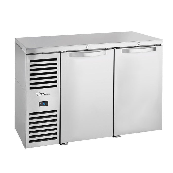 True TBR48-RISZ1-L-S-SS-1 48" Stainless Steel Solid 2-Door Single Zone Back Bar Refrigerator