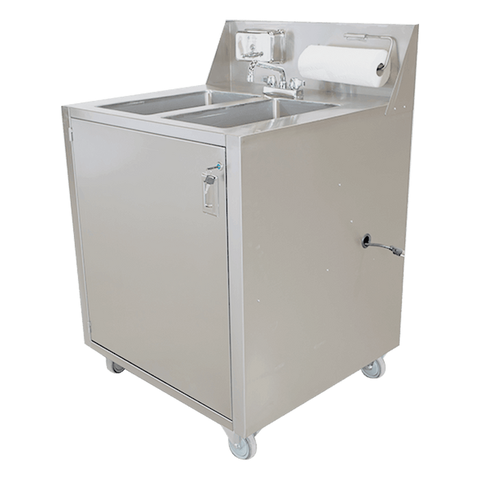 Nella 32" x 29" Dual Bowl Hot/Cold Portable Hand Sink - AFE-DB101