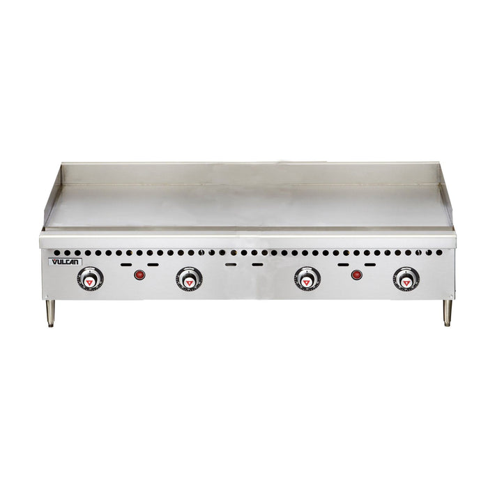 Vulcan VCRG48-T Restaurant Series 48" Natural Gas Griddle With Thermostatic Control - 100,000 BTU
