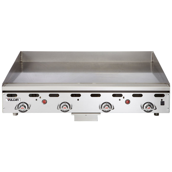 Vulcan MSA48 48" Natural Gas Griddle with Snap Action Thermostatic Control - 108,000 BTU