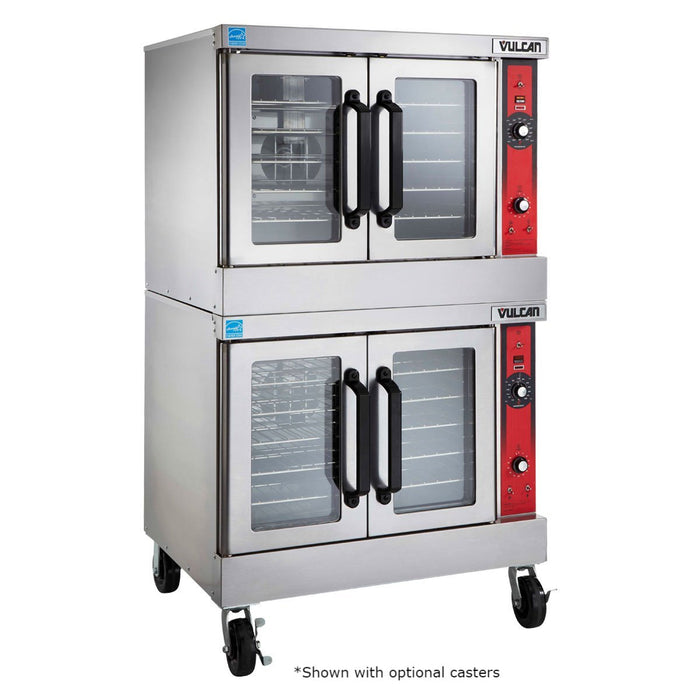Vulcan VC44GD 40" Double Deck Natural Gas Convection Oven with Analog Controls - 100,000 BTU