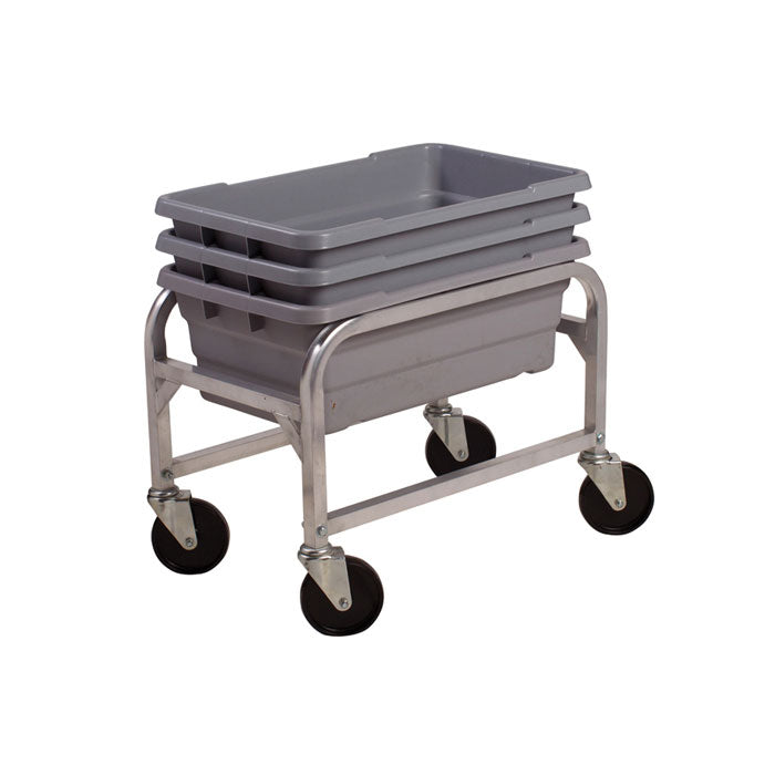Winco 25" x 17" Aluminum Lug Box Cart - ALBC-1