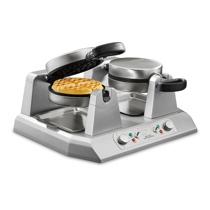 Waring Commercial WW250X Side-By-Side Single Belgian Waffle Maker - 120V