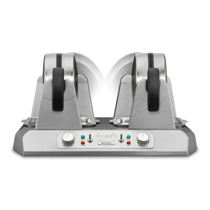 Waring Commercial WW250X Side-By-Side Single Belgian Waffle Maker - 120V