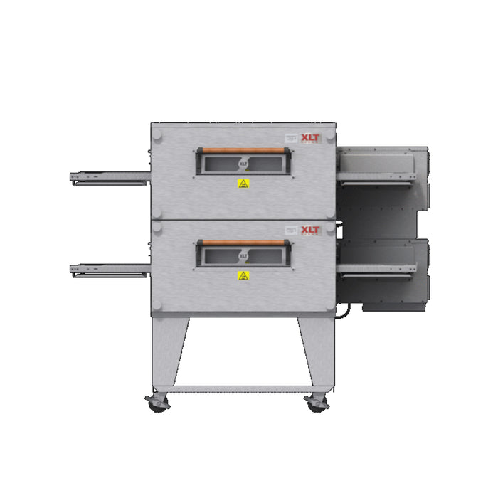 Nella XLT3240 78" Double Stack Natural Gas Conveyor Oven - 120V