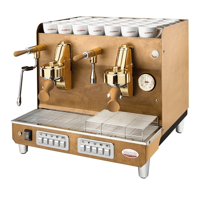 Elektra Sixties 2-Group Vintage Brass Espresso Machine - Nella Online