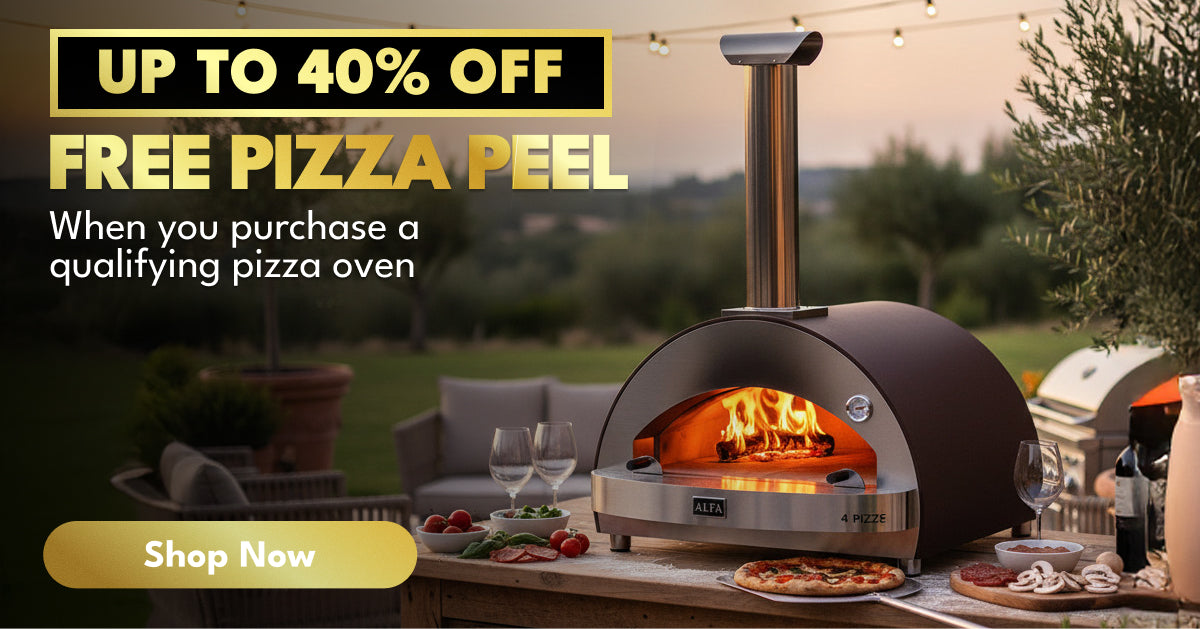 Free Pizza Peel with purchase of select pizza ovens